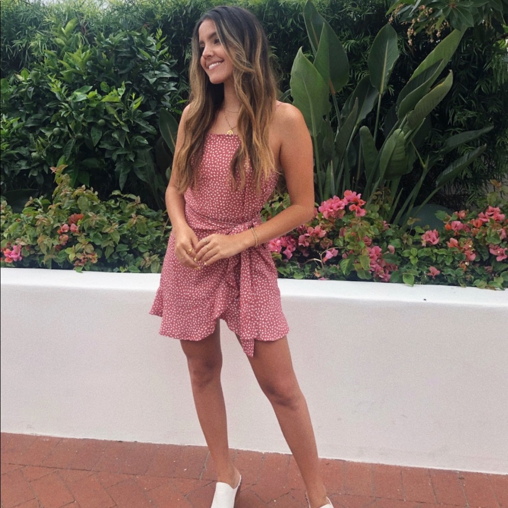 Dusty Pink Wrap Dress